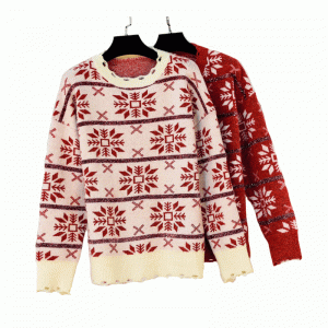 Nový příjezd nový volný list žakárové topy pletené svetr svetr pro dámy
