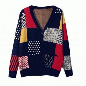 2019 Plus kontrastní barva Jacquard Winter Fall Ladies Cardigan pletený svetr